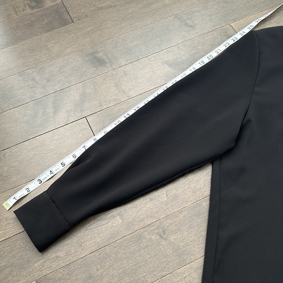 NYGARD COLLECTIONS Women’s Black Lightweight Blouse Blazer, Dressy Button Up Top - Picture 10 of 10